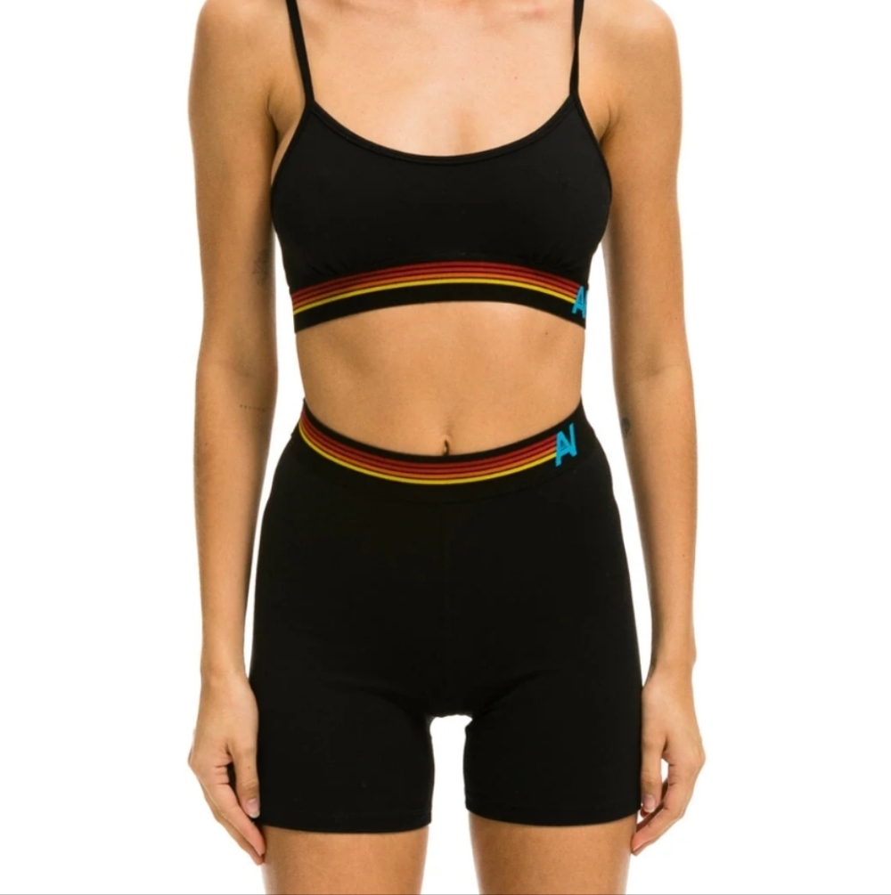 Aviator Nation Logo Biker Shorts Size Large